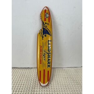 Landshark Lager Beer Tap Handle Surfboard Shark Bite Island Style Lager EUC